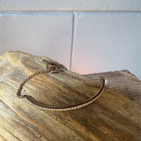 Michael Kors Jewelry - Michael Kors Bar Bracelet Pave Slider Gold tone